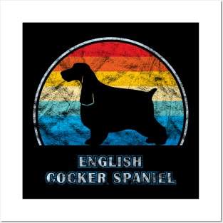 English Cocker Spaniel Vintage Design Dog Posters and Art